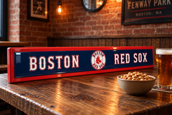 Boston Red Sox Wooden Sign – Handcrafted Baseball Wall Décor