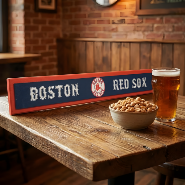 Boston Red Sox Wooden Sign – Handcrafted Baseball‑Inspired Décor