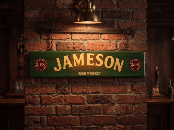 Jameson‑Inspired Wooden Sign – Handcrafted Irish Pub‑Style Décor