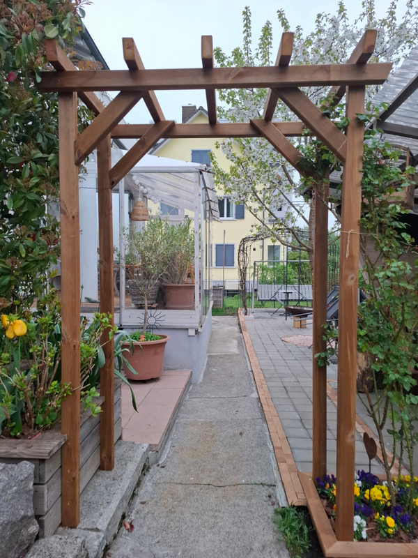 Holz-Rosenbogen / Garten-Pergola (150 x 230) "Klassik"