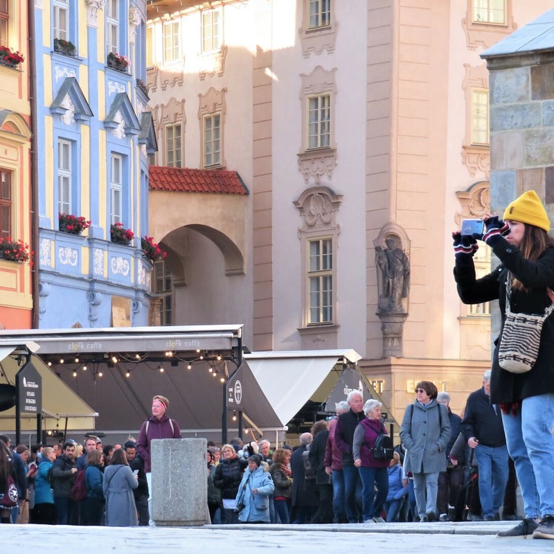 Oudestadsplein astronomische klok toeristen