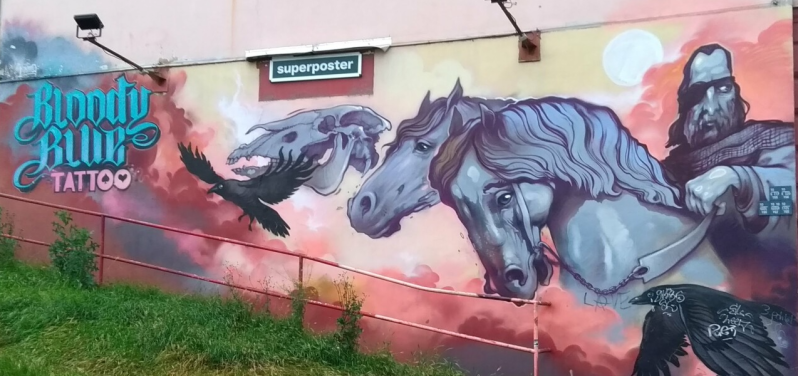 Grafiti in de wijk Zizkov te Praaag