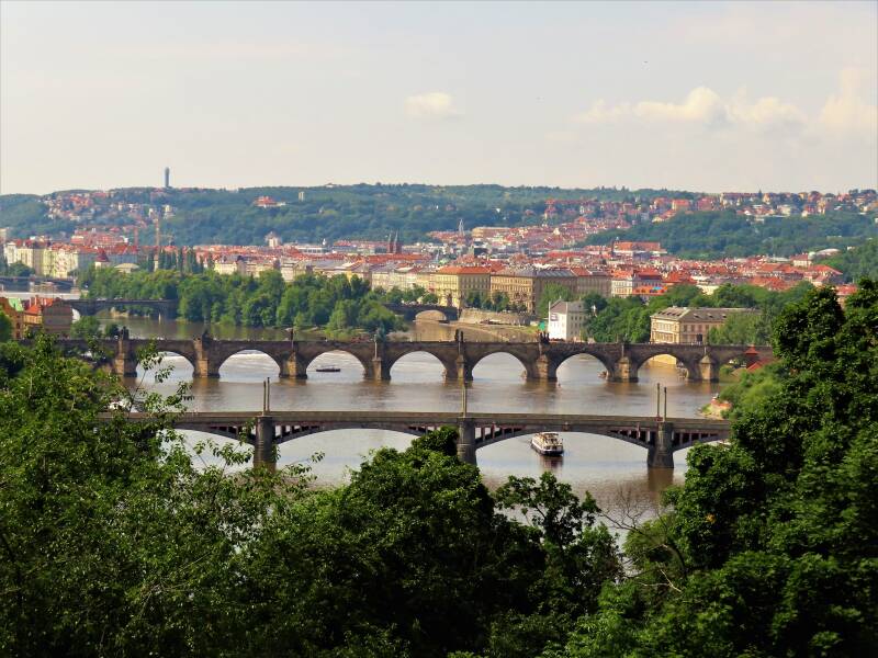 Uitzicht vanaf Letna park Praag