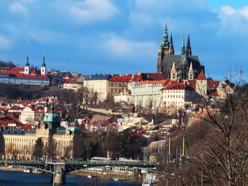 Uitzicht op de Praagse Burcht