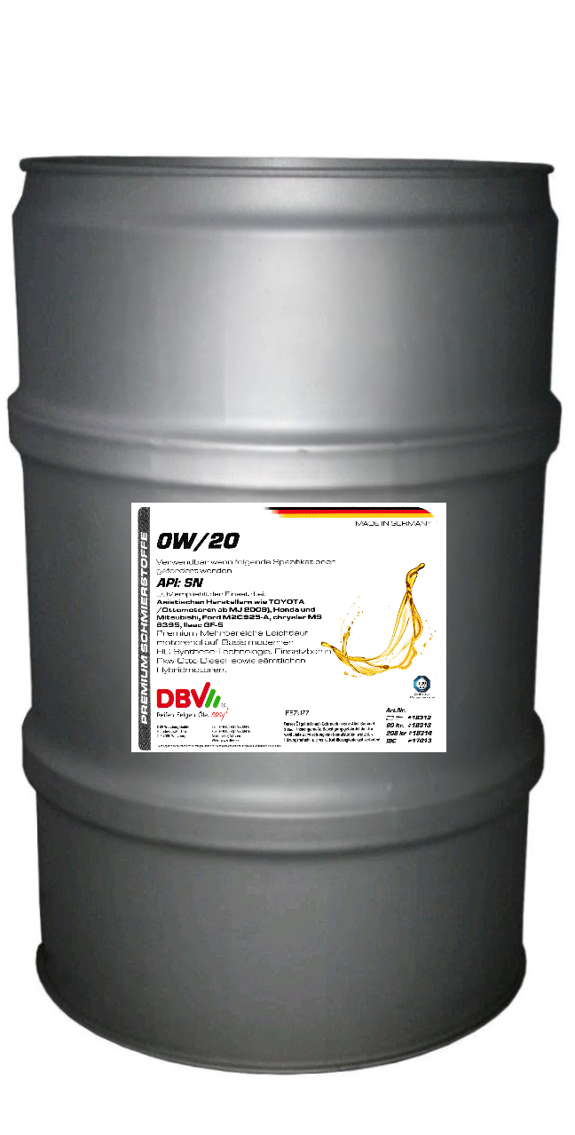DBV 0W-20 Motorenöl