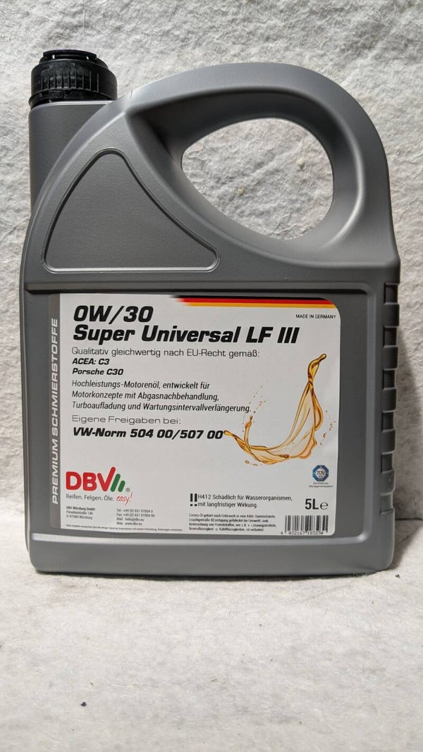 2 x 5Liter DBV 0W-30 SUPER-UNIVERSAL LONGLIFE III