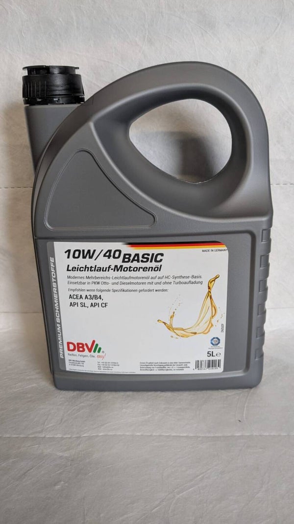 2 x 5Liter 10W-40 DBV BASIC