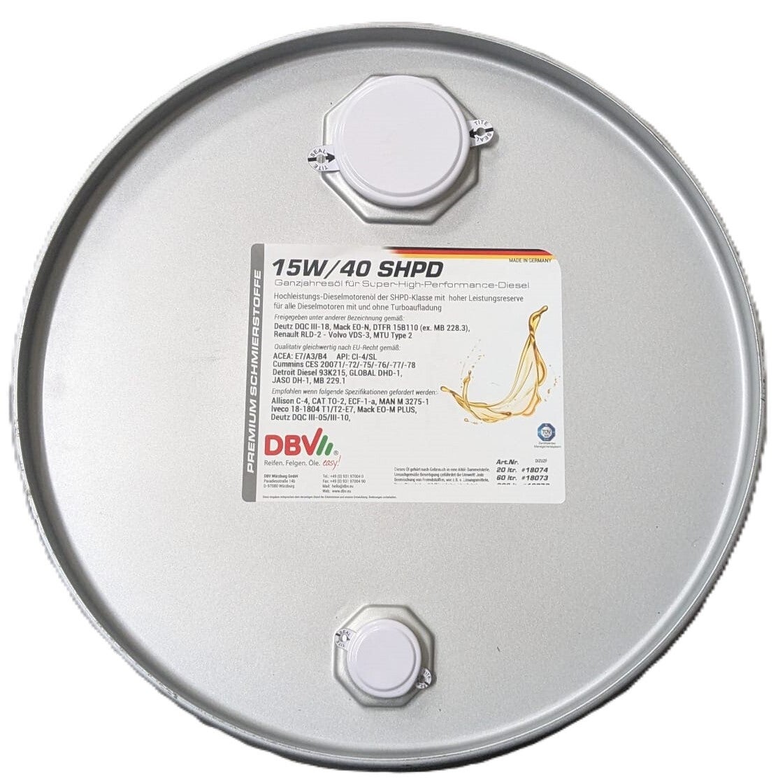 DBV 15W-40 SHPD-GANZJAHRESÖL