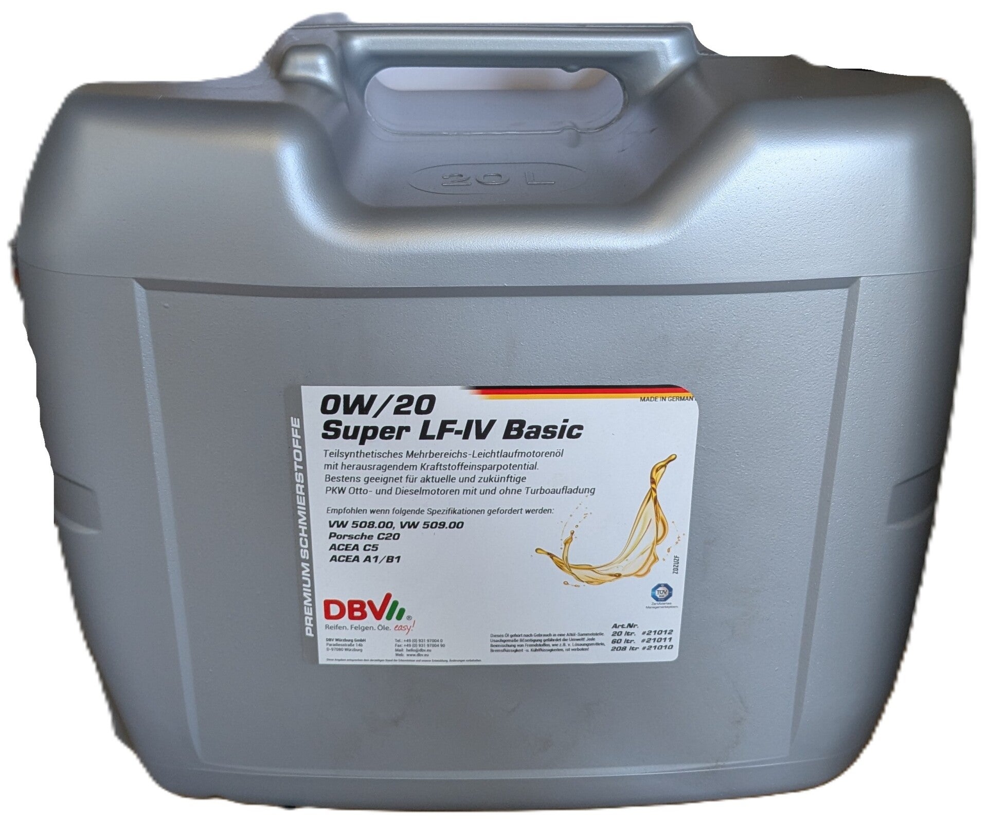 DBV 0W-20 SUPER LF-IV 508.00/509.00 BASIC
