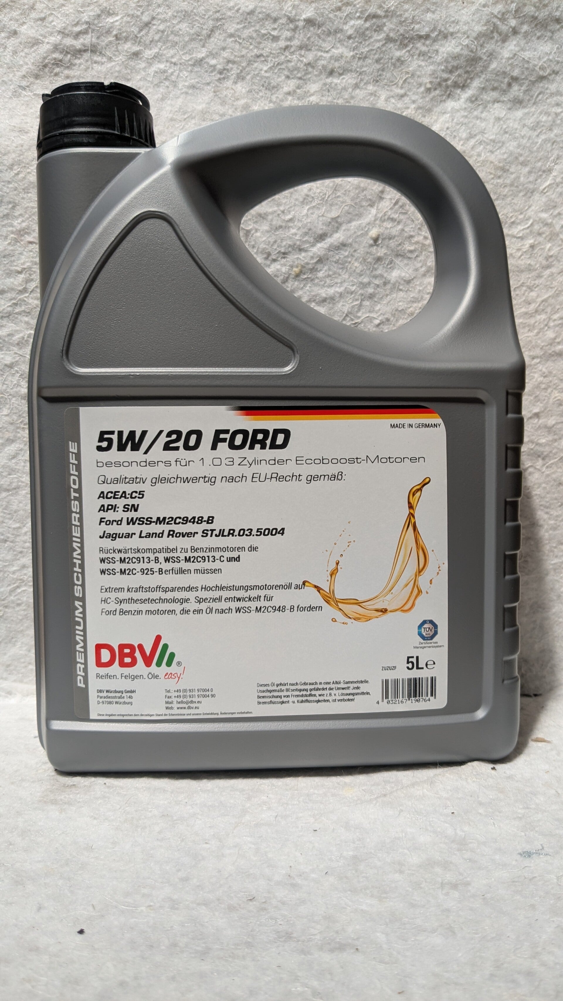 2 x 5Liter DBV 5W-20 für FORD