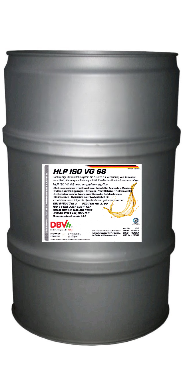 DBV HLP ISO VG 68 HYDRAULIKÖL