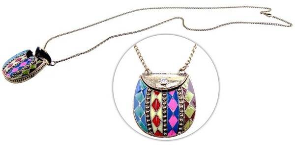 Medaillon “Handtas” met Ketting – Elegant Dames Medaillon 40 x 40 mm
