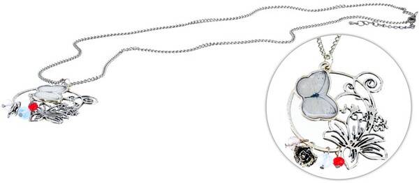 Ketting met Hanger “Butterflies” – Elegante Vlinderhanger Ø 45 mm