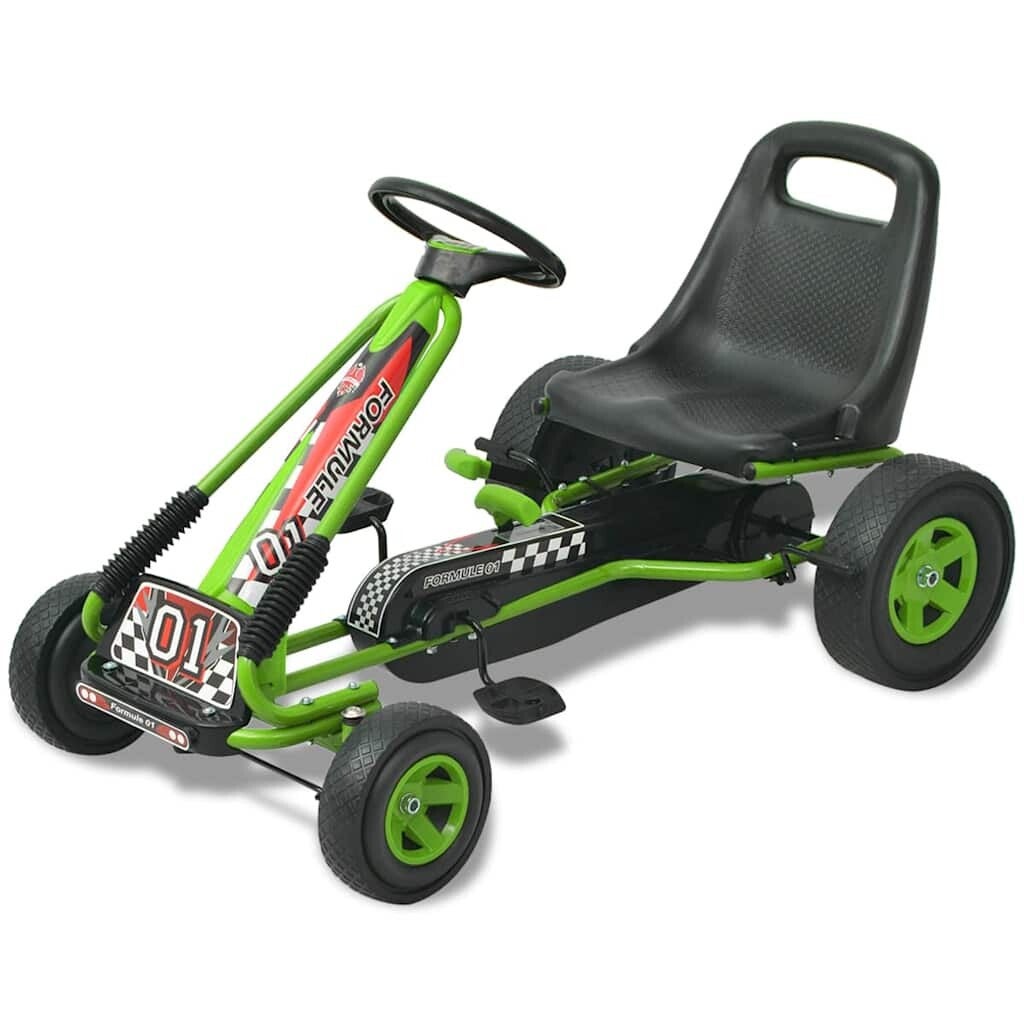 Pedal Go Kart met verstelbare groene stoel