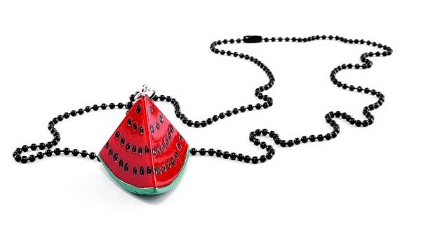 Meloen Aanhanger Ketting – Speelse Watermeloen Ketting 30 mm