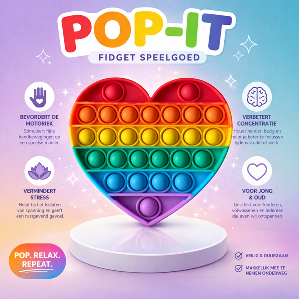 Pop-It Fidget Speelgoed hart