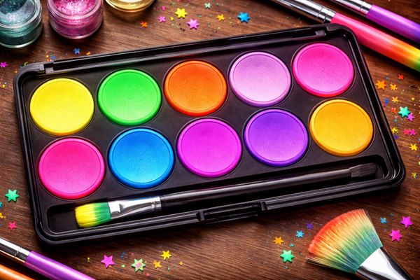 8 kleuren fluorescerende schmink