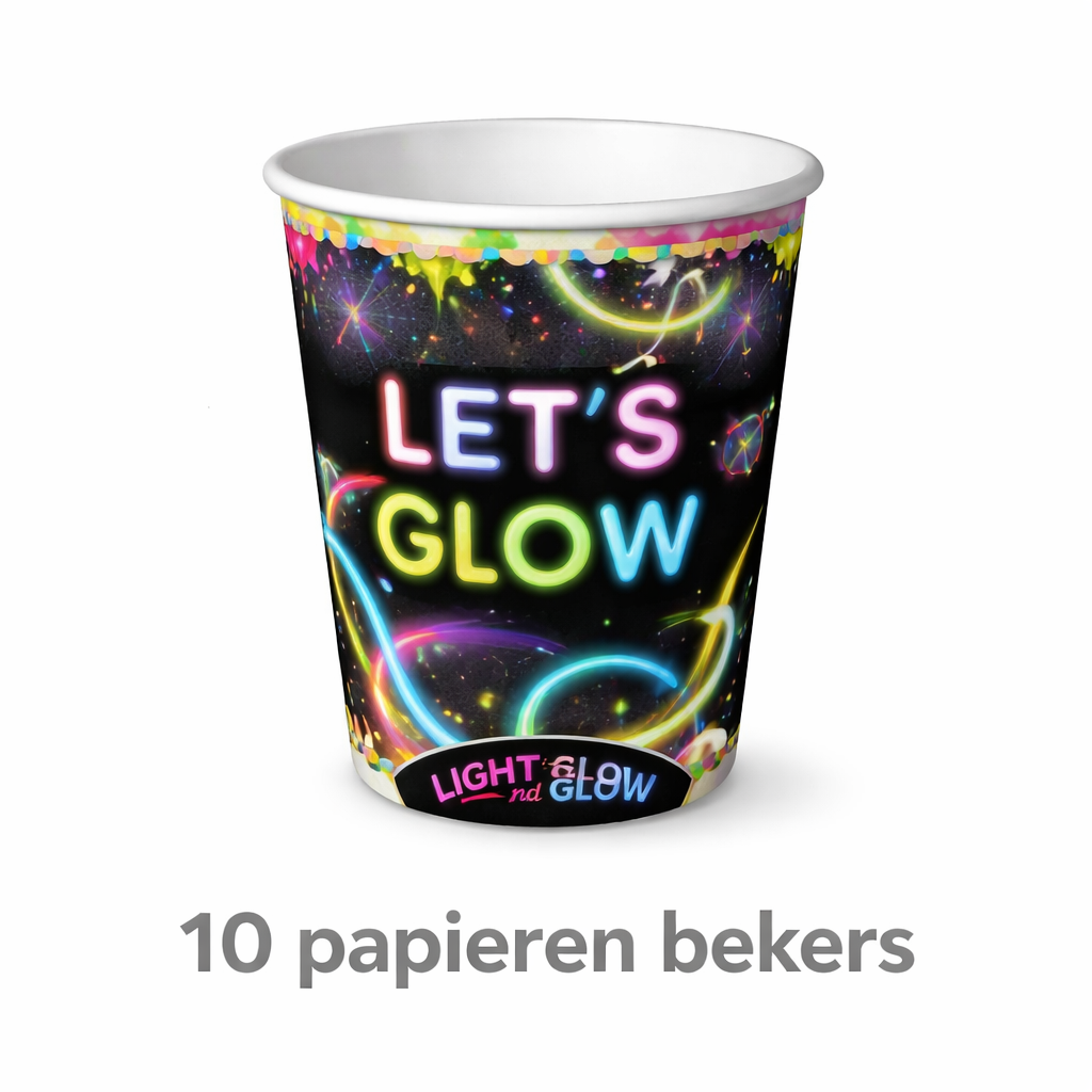 Lets Glow papieren party cups