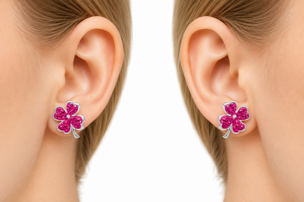 Roze Glitter Oorbellen – Sparkling Party Earrings