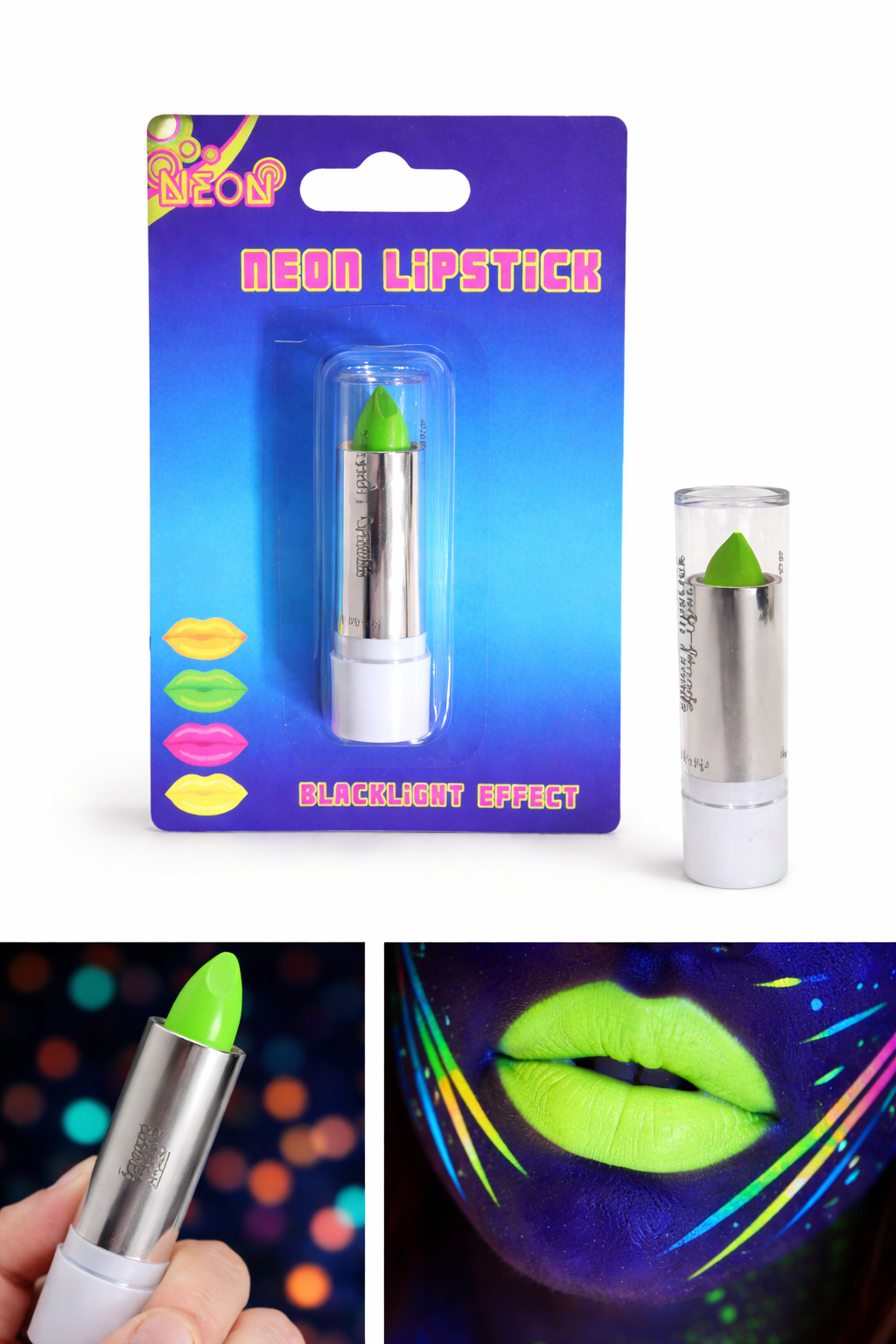 Neon Lipstick – groen UV Glow (Blacklight effect)