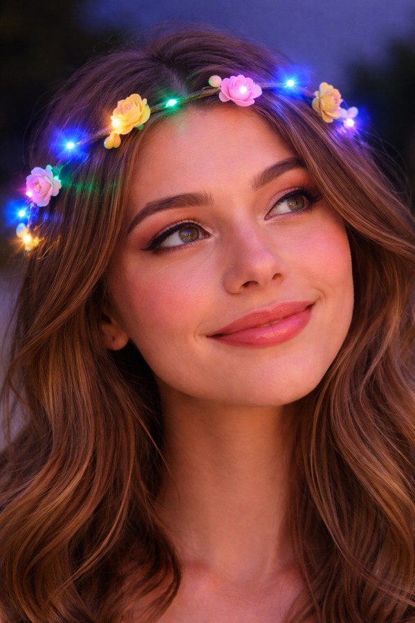🌸✨ Lichtgevende Bloemen Haarband – Magisch & Betoverend! ✨🌸