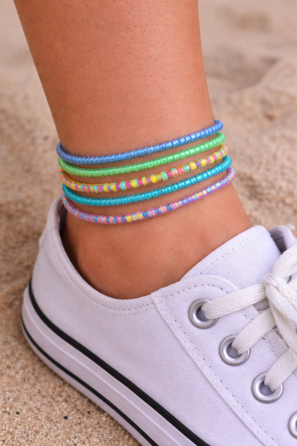 Glow enkelbandjes set