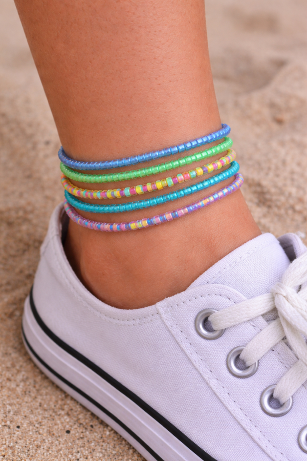 Glow enkelbandjes set