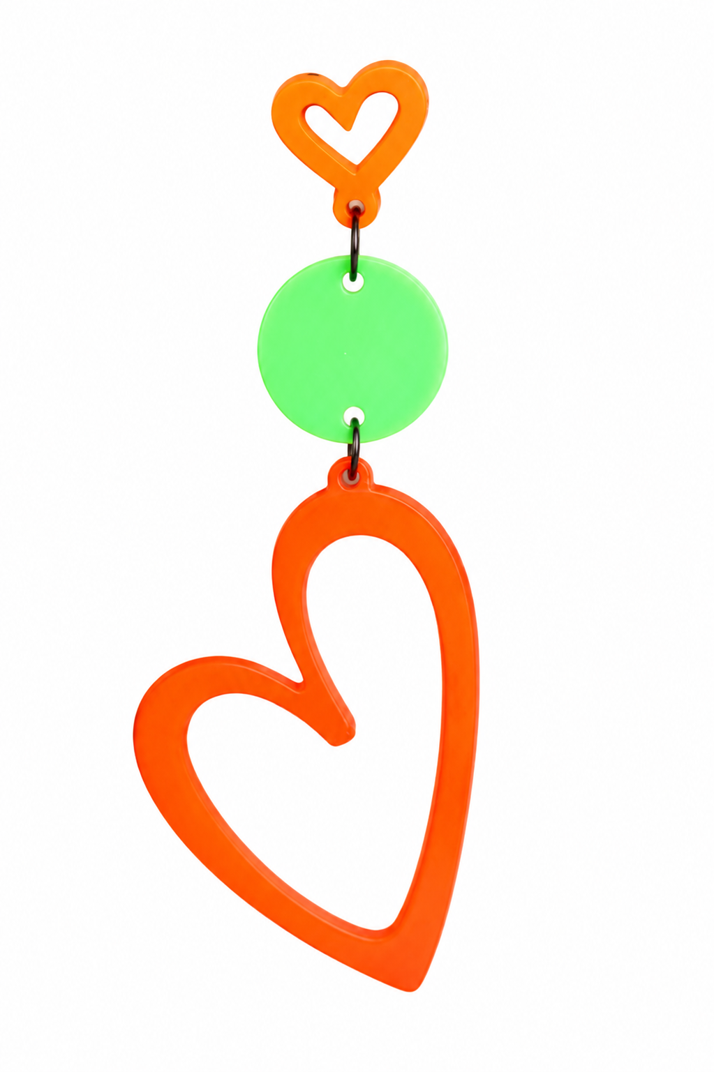 Neon Hart Oorbellen – Glow Party Earrings