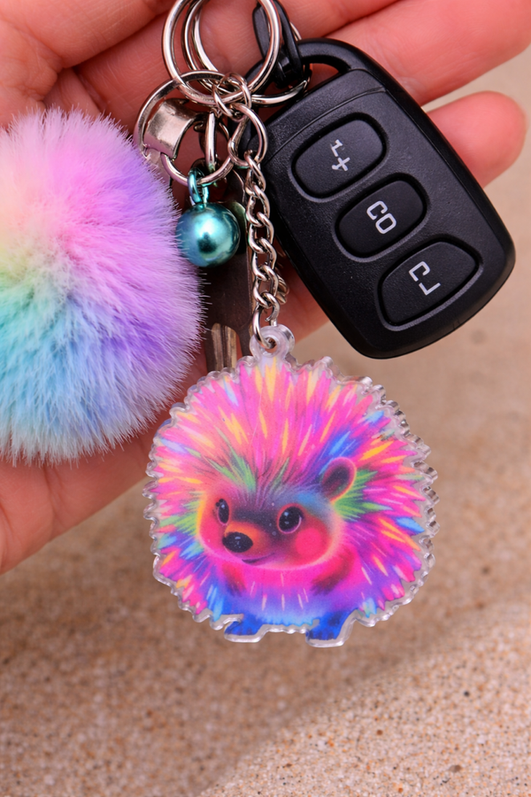 🦔🌈 Kleurrijke Egel Sleutelhanger – Vrolijk & Uniek! 🌈🦔
