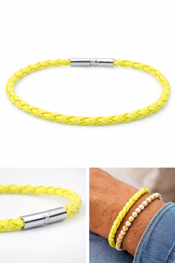 Neon Gevlochten Armband – stijlvol, sportief & opvallend