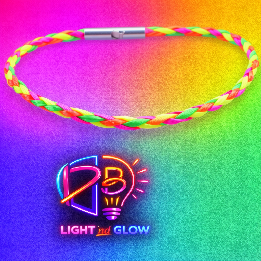Neon Leren Armband