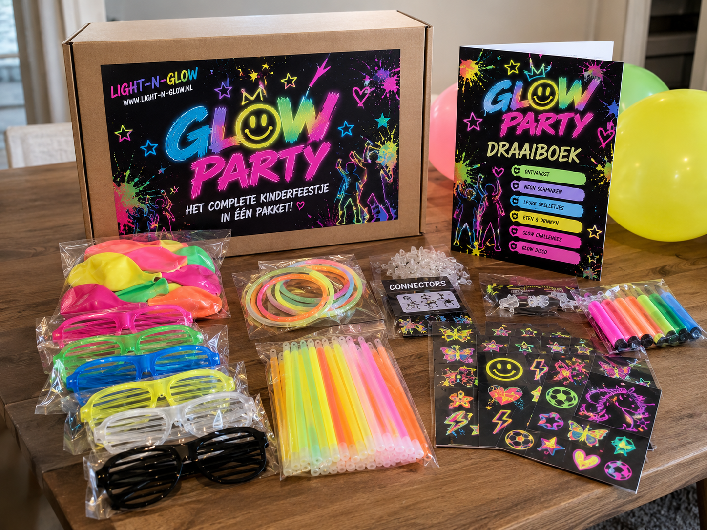 Glow Party START – Kinderfeestpakket vanaf 6 kinderen