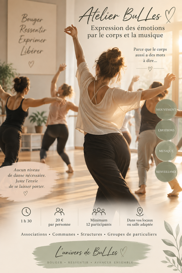 Atelier — Expression des émotions par le corps et la musique 20€ / personne