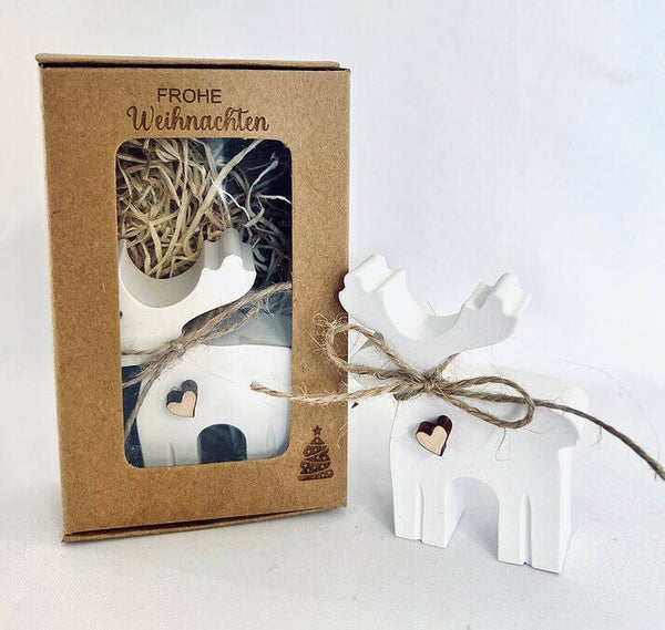Elch in Geschenkebox