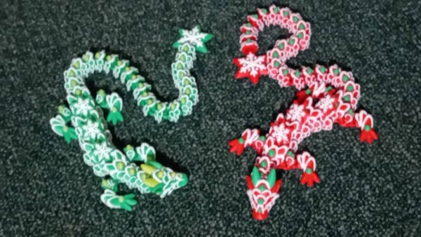 3D Snowflake Dragon