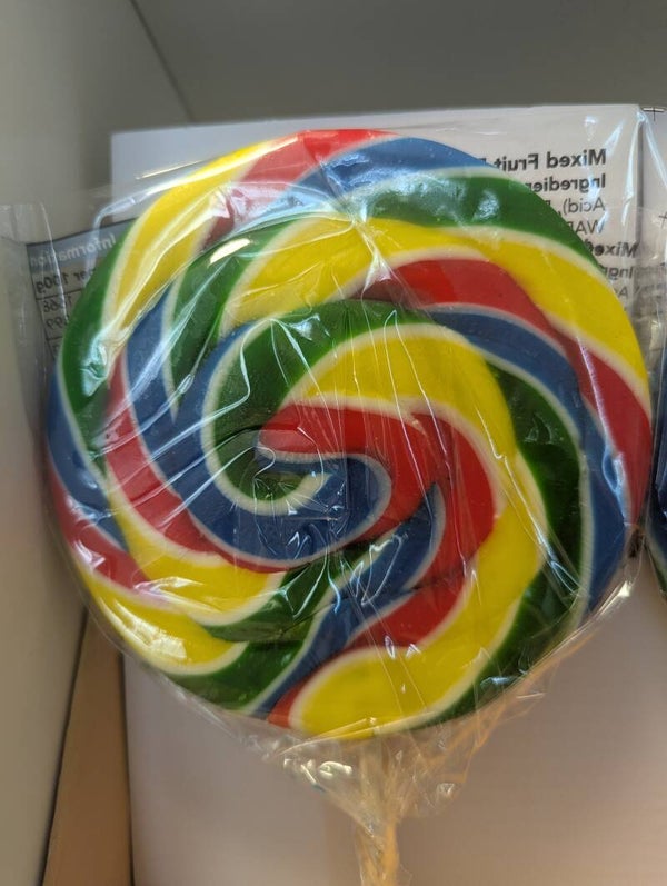 Giant round candy lollypop