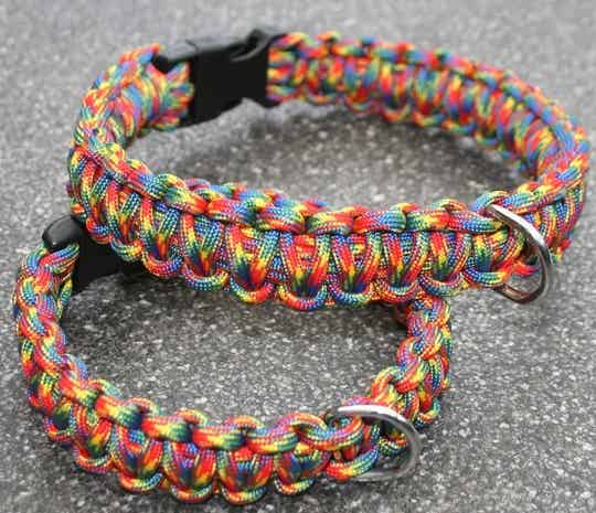 Regenboog halsband L
