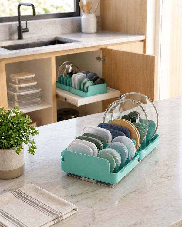 Deckelstation – Flexibler Küchen-Organizer