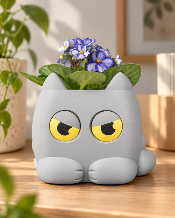 Grumpy Kitty – Selbstbewässernder Blumentopf