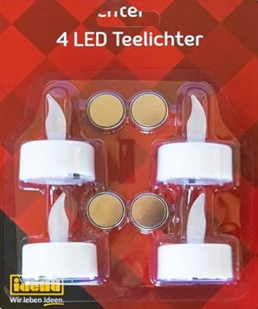 Idena LED-Teelichter (4er-Set)