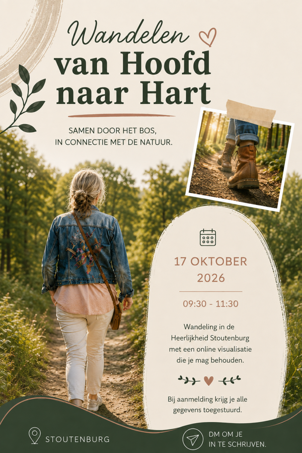 Wandelen van Hoofd naar Hart 17 oktober 2026