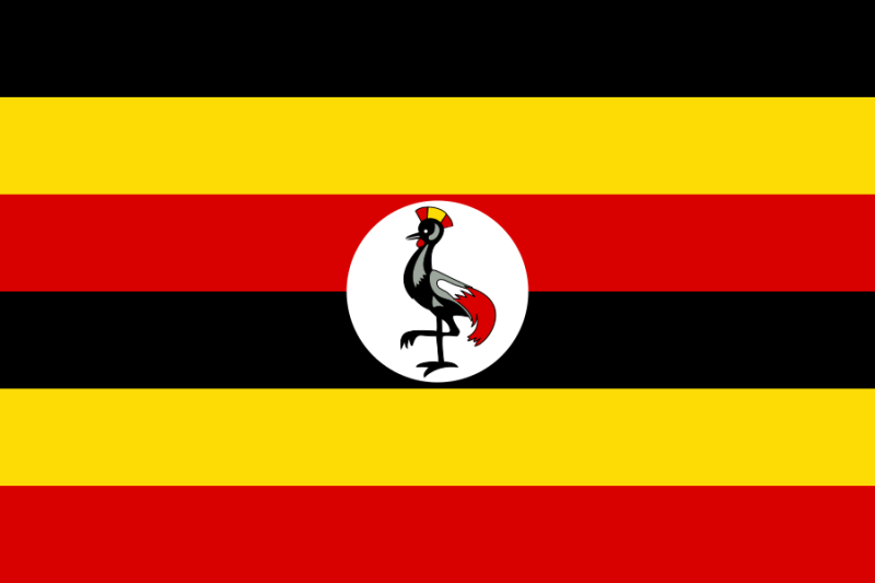 De vlag van Uganda,Oeganda