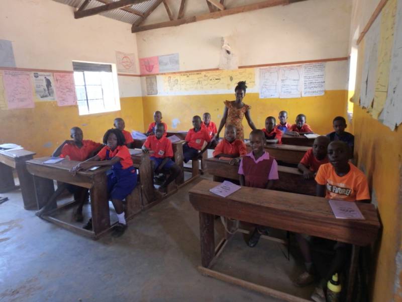 School in Africa. In Uganda this is how our classroom looks. We teach children every day from pre school to high school