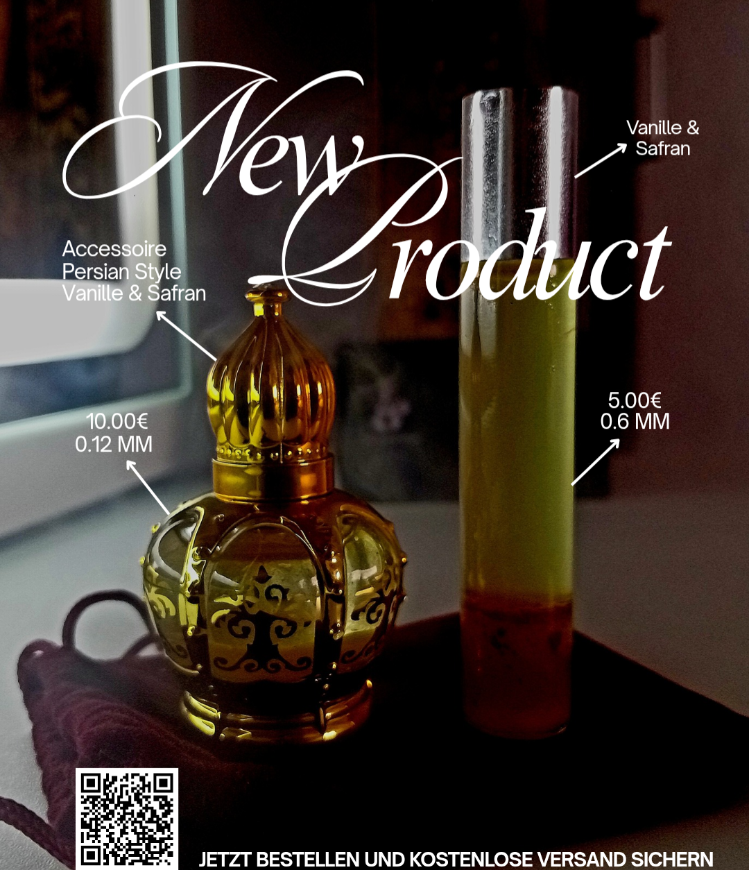 Safran & Vanille Parfum Unisex "EAU DE PARFUM"