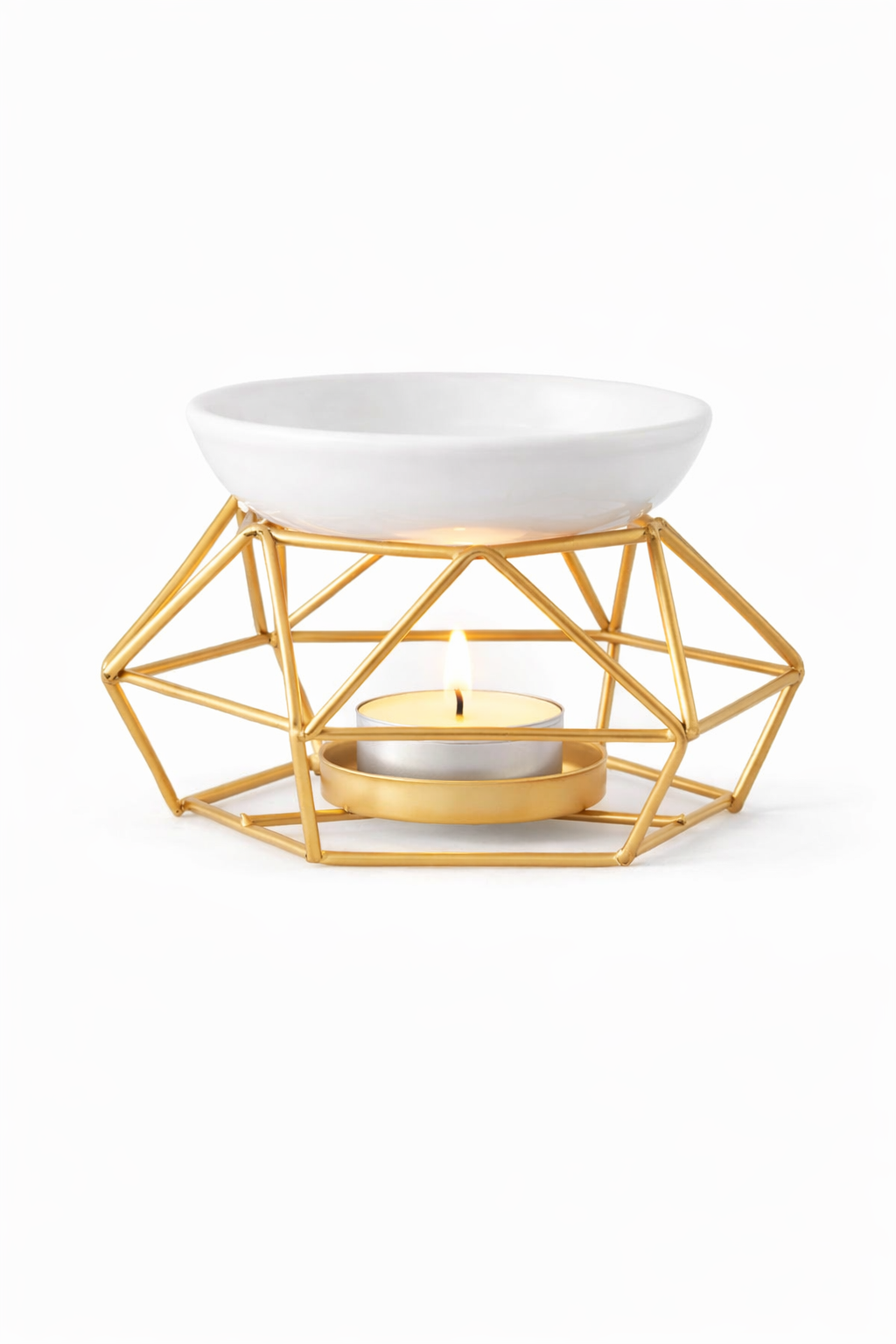 geometrische oliebrander - goud