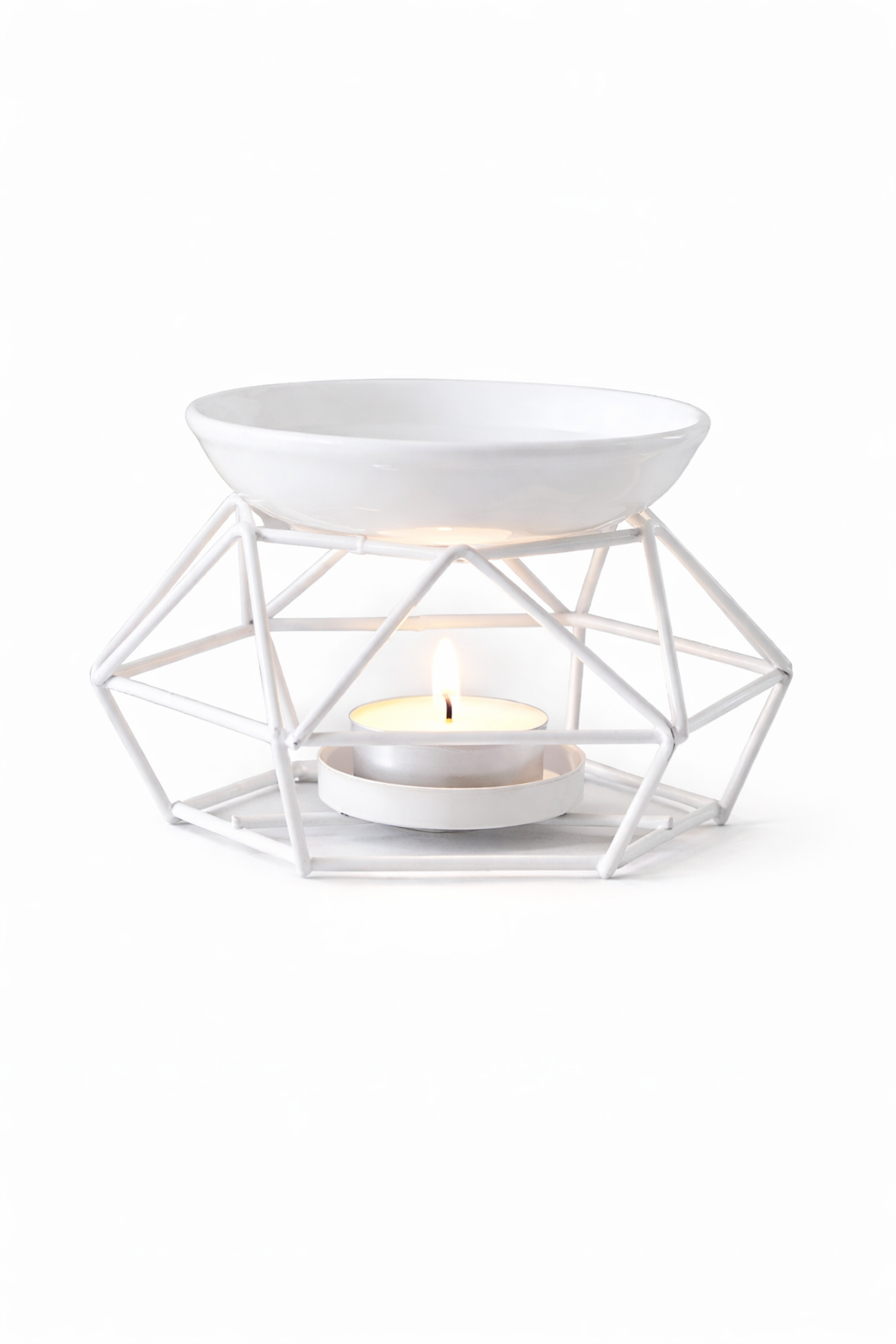 geometrische oliebrander - wit