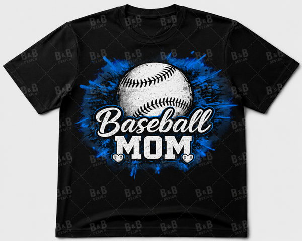 Baseball MOM BLUE