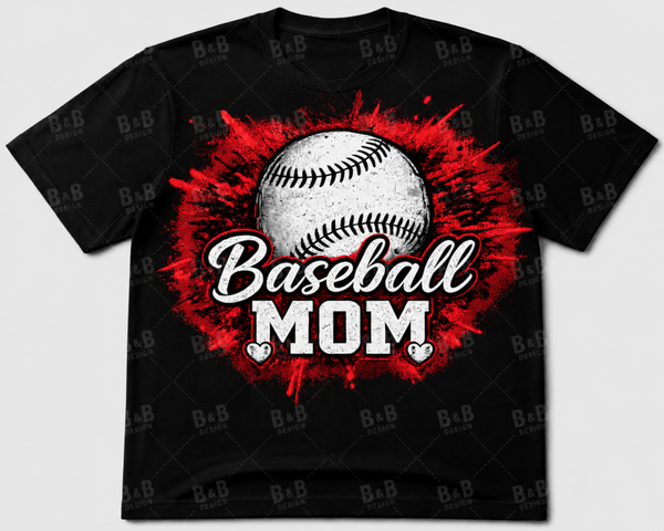 Baseball MOM RED