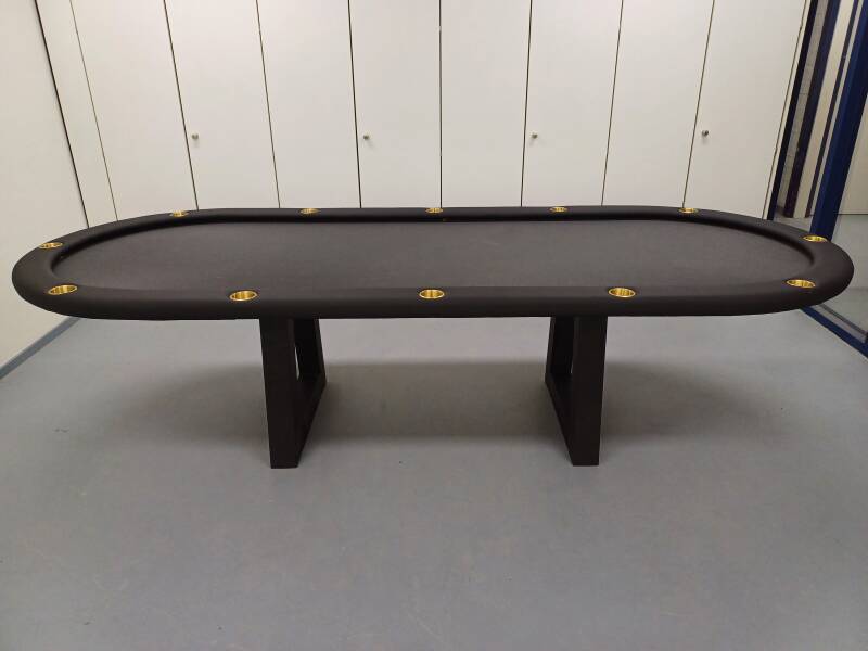 Pokertafel ovaal Extra groot 280cm met 10 cupsholder & led