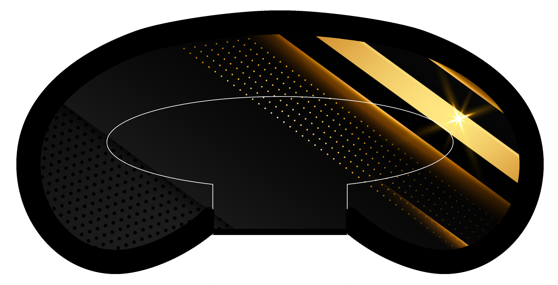 Pokerlaken: elegant-golden-lines-dark-black-background